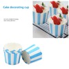 Cupcake Cases, 50PCS Elegent Muffins Baking Cups Blue and White