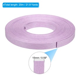 PATIKIL Light Purple 21.9 Yards x 0.6" Paper Rattan Weaving Cane, 12-Ply, Adult, Unisex, All Seasons, Non-Foldable, Weaving Cane, Basketry Supplies