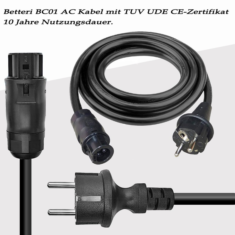 Betteri BC01 AC Cable 5 m, Balcony Power Station Connection