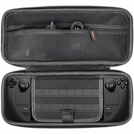 YIIWAY Hard Travel Case Compatible with Steam Deck OLED/Steam Deck Handheld Gaming Console, Case Only - Black YC84002