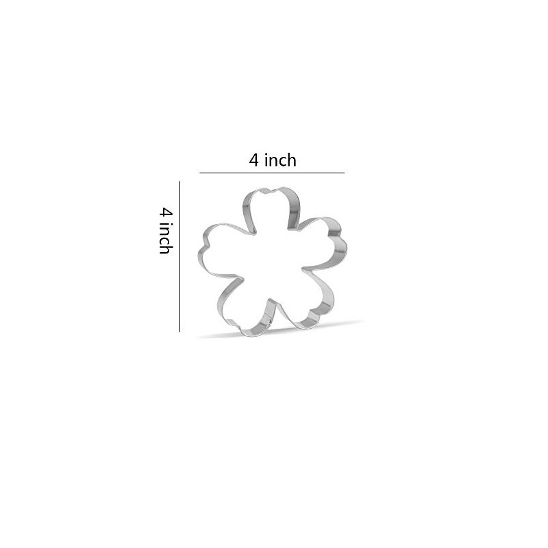 4 inch Spring Flower Cookie Cutter - Stainless Steel