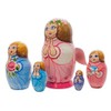 Golden Cockerel Perfect Angel Matryoshka 5pc./6" Angel with Wings Nesting