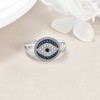 VONALA Evil Eye Ring 925 Sterling Silver Blue Evil Eye