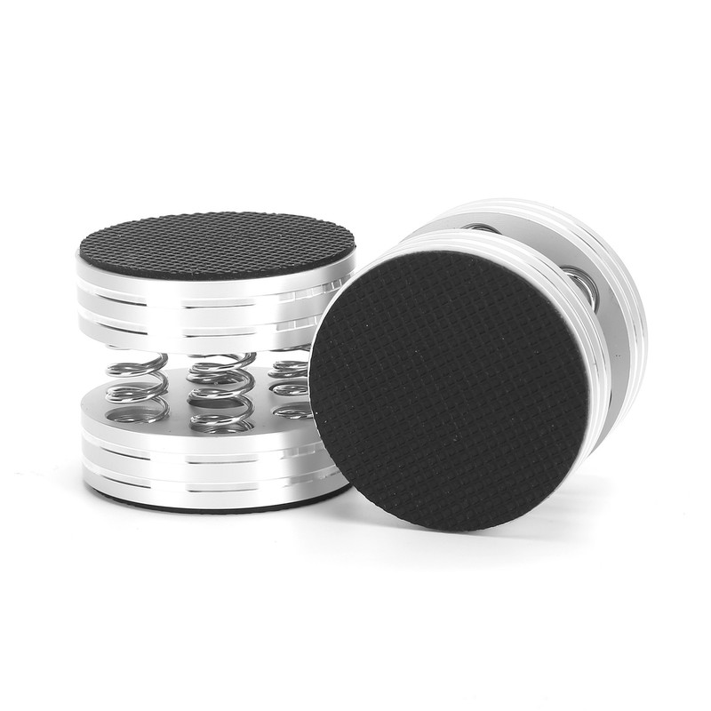 4PCS Spring Speaker Spikes Sound Dampening Feet for HiFi Amplifier/Speaker/Turntable/PlayerSilver