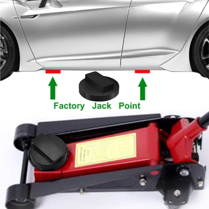 HREDZEO Jack Pad,2 Pcs Black Car Rubber Jack Pads Tool