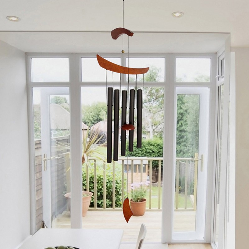 5 Tubes Metal Hanging Wind Chimes for Home Room Outdoor