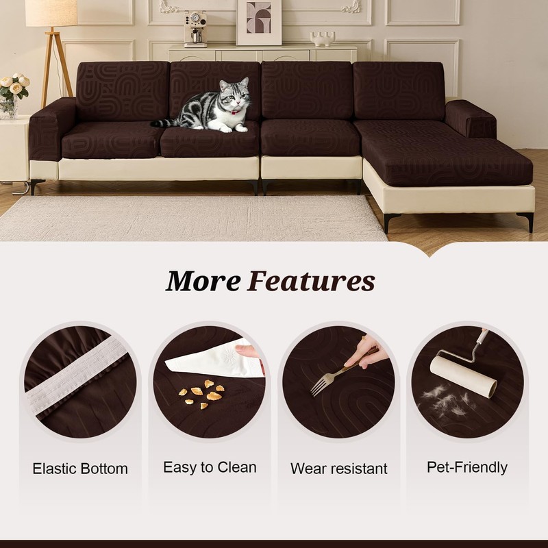 Couch Cushion Covers for Sectional Sofa Seat Cushion Cover Stretch