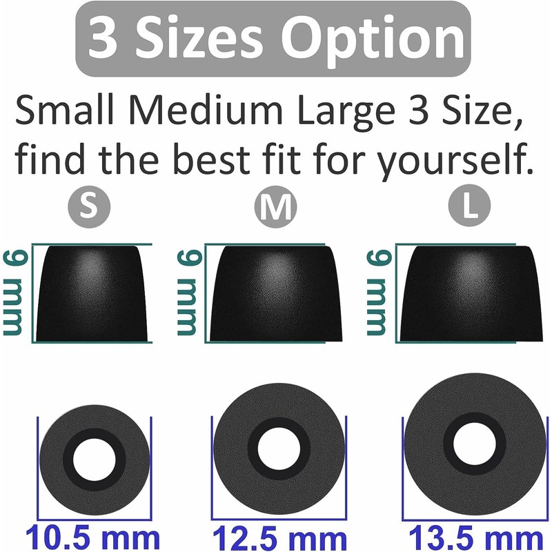 A-Pcas 515S6 Memory Foam Earbud Tips for Sony WF-1000xm5, Urethane
