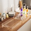 2 Pack Serving Tray with Handles, Clear Acrylic Tray for