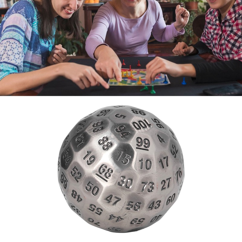 Polyhedral Metal Dice Exquisite Heavy 100 Sided Role Playing Dice