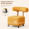 Kids Rolling Stool with Backrest, Small Chair for Toddler Desk