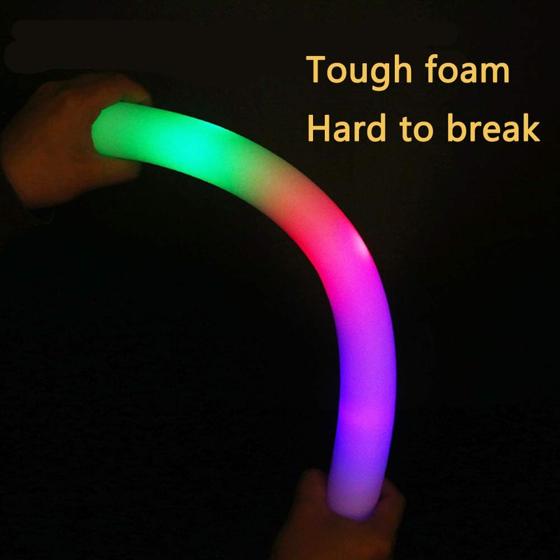 ColorHome Glow Sticks Bulk - 24 Pcs LED Foam Sticks