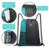 BeeGreen Maroon Sports Backpack - Heavy-Duty Drawstring Bag with Ventilated