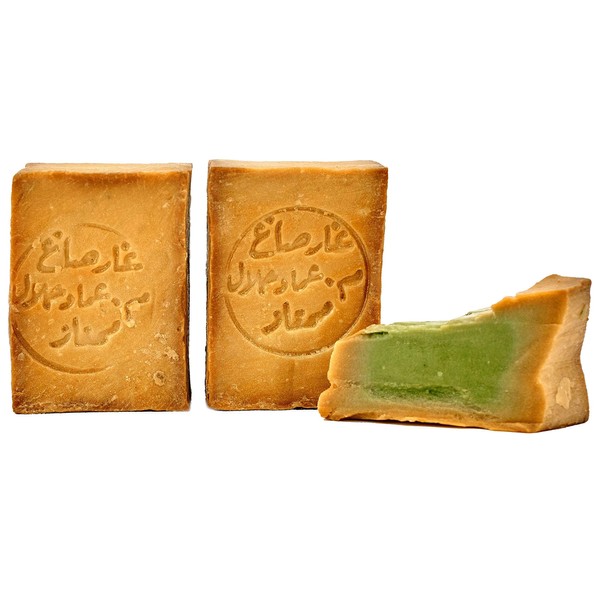 Carenesse Original "Aleppo" Soap 2 x 200 g, 80% Olive Oil and 20% Laurel Oil, Olive Oil Soap Hair Soap Natural Soap Handmade According to Old Traditional Recipe and Long Maturation Time