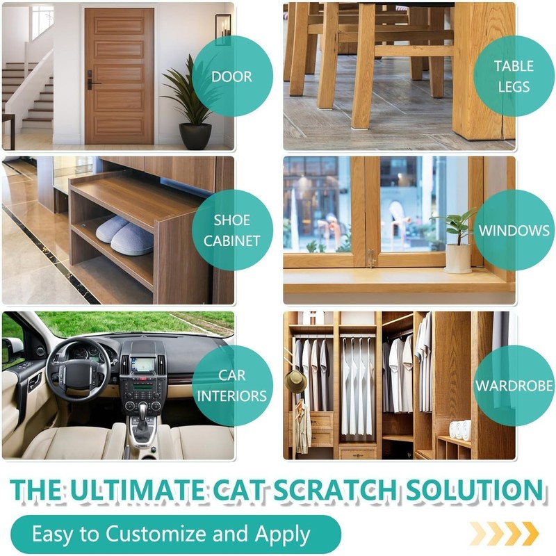 HEYInova Cat Scratch Furniture Protector,Cat Scratch Furniture Protector,100% Transparent Cat
