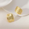 Sophalla de la Moda 18K Gold-Plated, Wood Grain Texture, Hypoallergenic,