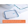 HUSANMP Large Borosilicate Tempered Glass Food Storage Containers with BPA-Free