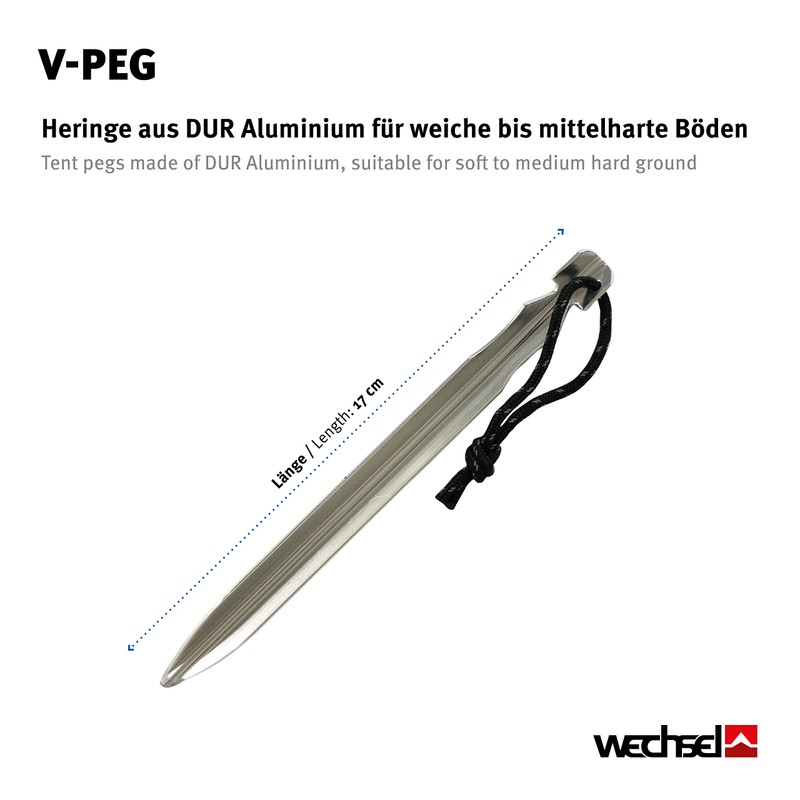 Wechsel Tent Pegs V-Peg Ribbon Pegs Soft Medium Hard Ground