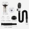 iFealClear Bathroom Sink Drain Kits, Flexible P-Trap Drain Pipe with
