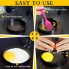 LXLOVESM 2-Pack 3.5'' Egg Rings Set with Silicone Handle, Stainless