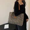 Lushandy Leopard Tote Bag, Leopard Purse Canvas Cheetah Purse Leopard