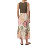 Maxi-Rock aus Viskose mit All-Over-Print rosa 40