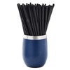 ALINK 200-Pack Black Plastic Flexible Straws, 0.23" x 7.75" disposable