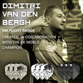 Target Darts Dimitri Van Den Bergh Ink Design No.6 Dart Flights - 3 Pack (9 in Total)