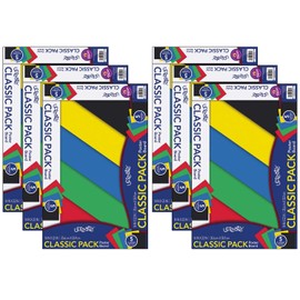 UCreate Poster Board, 5 Assorted Primary Colors, 14" x 22", 5 Sheets Per Pack, 6 Packs