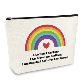 Inspirational Gifts for Women Friends Makeup Bag Motivational Gift for Her Appreciation Thank You Gift for Coworker Sister Friend Encouragement Gifts for Female Daughter Niece Mom Travel Toiletry Bags