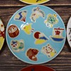Stylish Kutani Ware Plate, Auspicious Bean Plate, Lucky Charm, Ceramic,