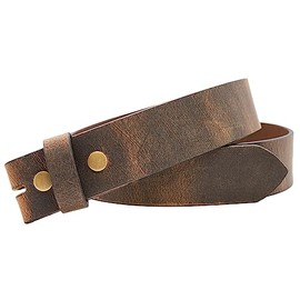 TheBeltShoppe.com Full Grain Buffalo Leather Belt Strap - Crazy Horse Finish - Brown (40)