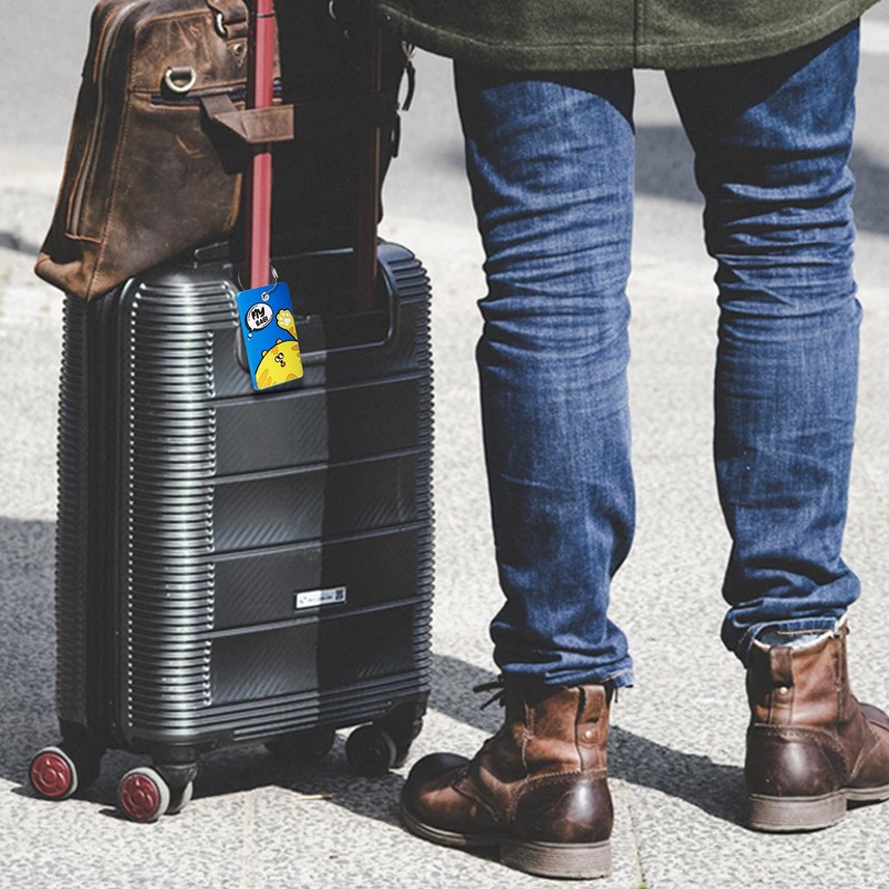 SIVEUMIL 1pcs 2303 Bright Silicone luggage tag (Dark Blue)