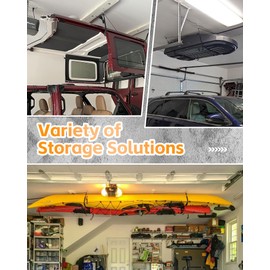 Broaddict Hard Top Removal Lift fit for Jeep Wrangler Ford Bronco Hardtop Hoist fit for Jeep JK JL Models Supports 8-16 ft. Ceiling 6 T Knobs