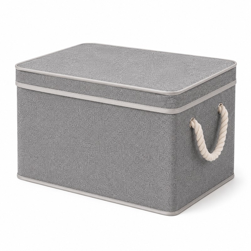 3-Pack Foldable Storage Bins with Lids, Foldable Baskets with Handles,