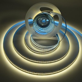 HAASHADA AC110-130V LED Strip Lights，Dimmable 10000LM 16.4ft/5m SMD 2835 600 LEDs Waterproof IP68 LED Lights Strip Ribbon, More Brightness Than Low Voltage LED Strip Lights (Natural White 4000K)