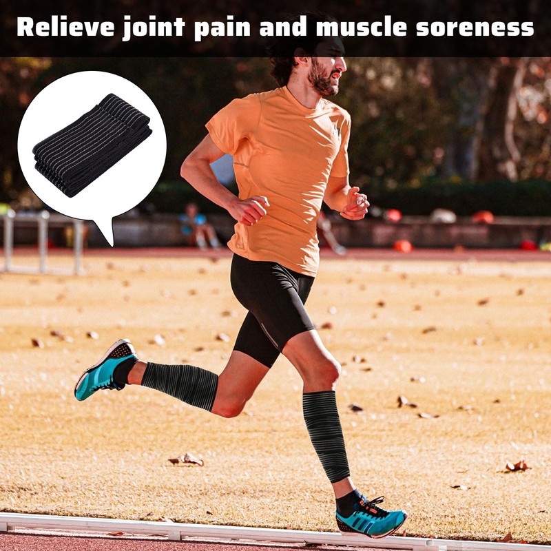 Calf Compression Bandage Sleeve Men,2 Pcs Highly Elastic Calf Support,
