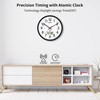 Couperos Analog Wall Clock,12inch Atomic Clock with LCD Display for