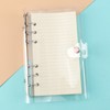 A6 Binder Cover, Clear Soft PVC 6 Hole Ring Binder