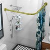 SIKAIQI Stretchable 304 Stainless L Shaped Bathroom Bathtub Corner Shower