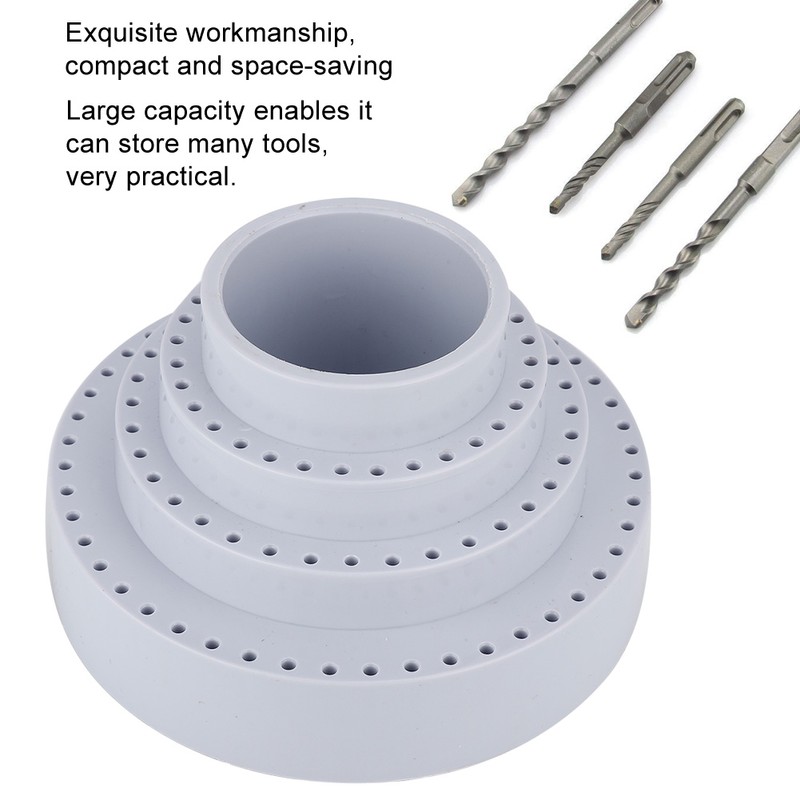 Rotating Round Shape Drill Bit Storage Case Grinding Tool Tip