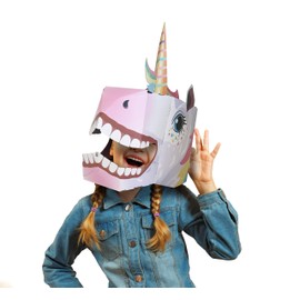 Fiesta Crafts T-3019 Make a 3d Unicorn Mask Card Craft Children's Accessories, Various