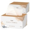 Exploration disposable cotton face towels, 100 sheets, 12 pcs / 탐사 일회용 순면 페이스타올, 100매입, 12개