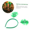 FOMIYES 3sets Decorative Patrick's Day Headband Shamrock and Leprechaun Party