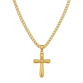 LiteVibe 14K Gold Cross Necklace for Women Gold Necklace for Women Crucifix Chain Necklace Dainty Gold Chain