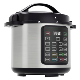 DUMOS 16-in-1 Electric Pressure Cooker 8 QT Stainless Steel Multi Cooker Electric for Pressure, Rice, Steamer, Yogurt Maker, Slow Cook, Black