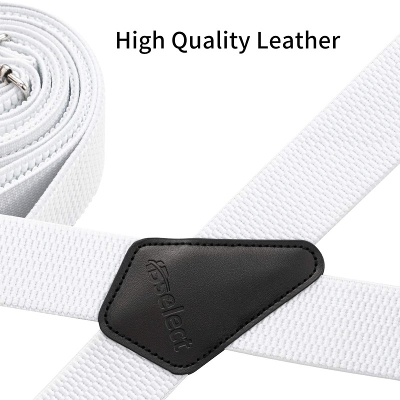 HBselect Mens Braces with Strong Metal Clips, Adjustable Heavy Duty