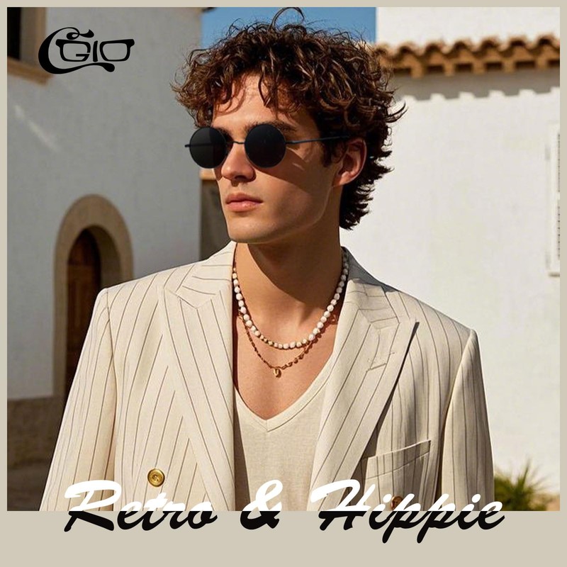 CGID E01 Small Retro Vintage Style Inspired Circular Circle Metal