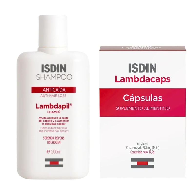 Kit Lambdapil Shampoo Anticaída 200ml + Lambdacaps 30 Caps