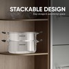 SUNHOUSE - 4.6 Quarts Steamer Pots With Lid 2-Tier Multipurpose